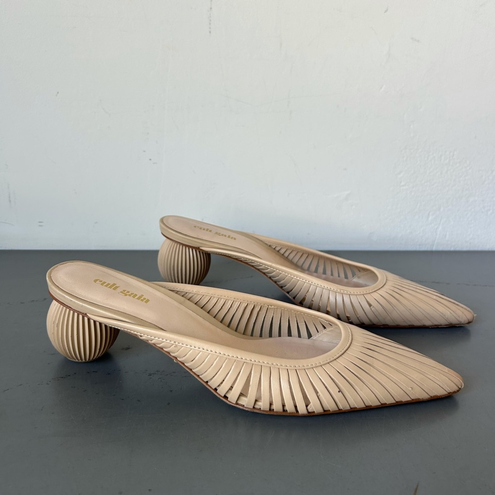 Cult Gaia nude kitten pointy toe heels size 38